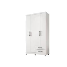 Guarda Roupa com 4 Portas e 2 Gavetas Louise 190 cm