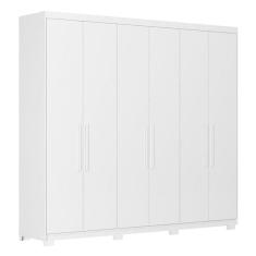 Guarda Roupa Casal Venice 62480PE Branco Brilho com Pés - Demóbile