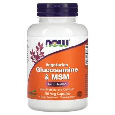 Glucosamina Vegetariana e MSM 1000 mg 120 Cápsulas vegetais - Now Foods