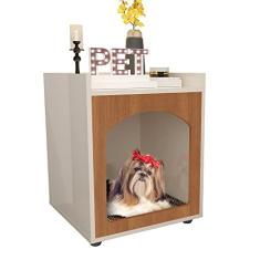 Mesa de Cabeceira Casinha de Cachorro/gato Pet Off White Freijo Ofertamo