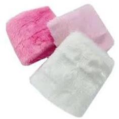 3 Pelúcia Fundo Foto 30X30Cm Branco Rosa Claro Rosa