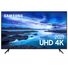 Smart Tv Samsung 50" Au7700 4k Uhd Crystal Tela Sem Limites Visual Livre De Cabos Controle Único Alexa Built In