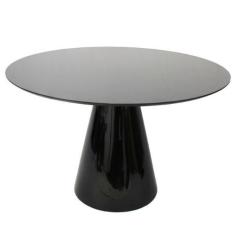 Mesa de Jantar Cone 120 cm Laca Preta - Outros, Laca Preta