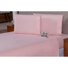 Lençol Melissa Casal 3 pçs Fronhas c/ Ponto Palito Micropercal Toque A