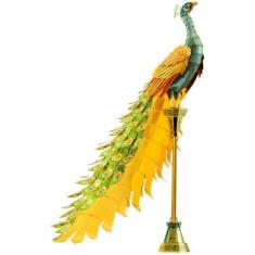 Miniatura De Montar Metal Earth Iconx Peacock ICX112, Verde, Amarelo