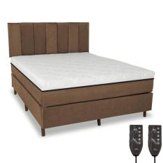 Cama Box e Colchão Magnético Massageador com Cabeceira - Eco Premium -