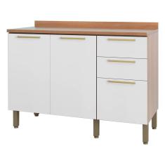 Balcão 120cm Sálvia 2 Portas 3 Gavetas com Tampo 908103 Telasul