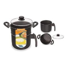 Cuscuzeira Antiaderente Tampa De Vidro Dona Chefa