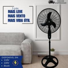 Ventilador Pedestal Coluna Ajustável 45cm 3 Velocidades12v Bivolt - La