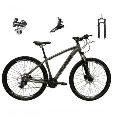 Bicicleta Aro 29 Ksw Xlt 24v Câmbio Shimano Acera K7 Garfo Trava Freio A Disco - Grafite Tam.21