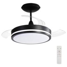 Ventilador Teto Retrátil C/ Controle 3 Pás 91cm Bivolt Black