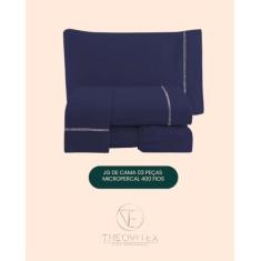 Jogo Lençol Casal Padrão 3 Peças  Ponto Palito 100 Algodão - theovitex