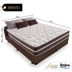 Cama Box Queen + Colchão De Molas - Anjos - Classic Superlastic - 158X