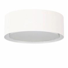 Plafon Duplo Cilíndrico Md-3037 Cúpula Em Tecido 60x25cm Branco - Bivolt