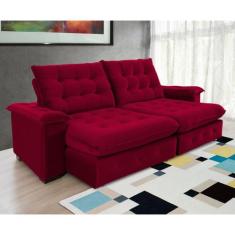 Sofá 3 Lugares Coliseu 2.30m Retrátil e Reclinável Super Pillow - Sofi