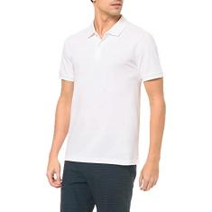 Camisa Polo Slim Básica,Calvin Klein,Masculino,Branco,M