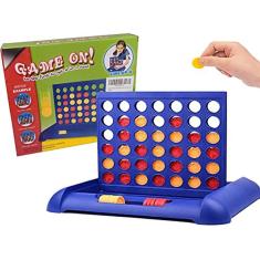 4 em uma fileira Jogos de tabuleiro dobrável Linha até 4 brinquedos infantis educacionais para crianças azul SHUYUE