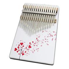 Piano de polegar infantil para amantes de música, 17 teclas Kalimba portátil Mbira Sanza Piano de madeira de pinheiro, teclado de percussão de dedo marimba, (18 cm x 13 cm) pintura colorida-G