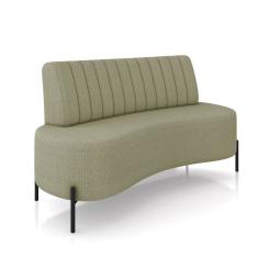 Sofá 2 Lugares Living 160cm Pé Ferro Pto Maraú Bouclê K01 - D`Rossi