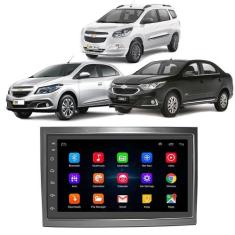 Kit Multimidia Android Onix 2013 2015 2017 2019 7 Pol Wifi BT Rádio - 