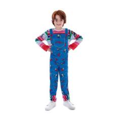 Fantasia Infantil Macacão Longo Chuck Brinquedo Assassino - Fantasia B