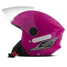 Capacete Feminino Masculino Para Moto Aberto Mixs Way Viseira Cristal 