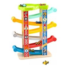 Brinquedo Super Torre De Carros Grande 38cm 6 Mini Carrinhos