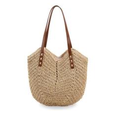 Bolsa De Ombro De Palha Espaçosa Verao 2025 Linda Passeio - Alwy, Bege