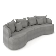 Sofá 5 Lugares Orgânico Living 290cm Mersa Bouclê K01 - D`Rossi