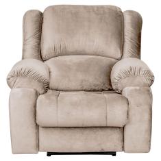 Poltrona do Papai Elétrica com Entrada Usb Veludo Creme