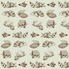 Papel Parede Fruta Cacau Chocolate Chá Autocolante Lavável