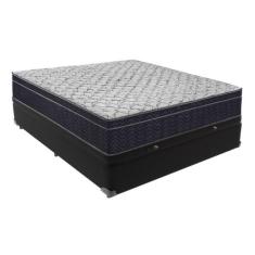 Cama Box Baú Preto Viúvo Extra Firme Airtech D45 Ortobom