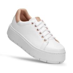 Tênis Feminino Moda Casual Flat Sola Leve Cadarço Estilo e Conforto Mu