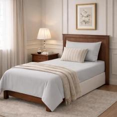 Lençol de cama Solteiro Avulso 400 Fios Com Elástico 100 % algodao - R