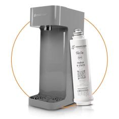 Hidrofiltros - Purificador de Água Facile com Refil C3 Elimina Cloro, Odores e Sabores Cor Cinza Hidrofiltros