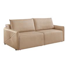 Sofá 3 Lugares Retrátil Urban com USB Linho Palha 200 cm