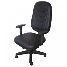 Cadeira Gamer Spider Braço Regulável Modelo Presidente Ecoflex Costura Vermelha