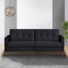 Sofá 3 Lugares 200cm Dyor Kazza Preto