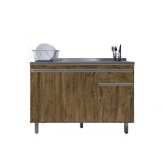 Balcão Gabinete de Pia sem Tampo 120cm 3 Portas Pop - Nathan Móveis