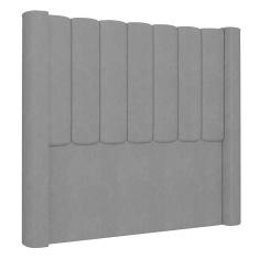 Cabeceira Casal King Cama Box 195cm Claire I02 Veludo Cinza Mpozenato