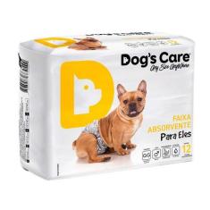 Fralda Higiênica Dogs Care Ecofralda para Cães Machos 12 Unidades - Ta