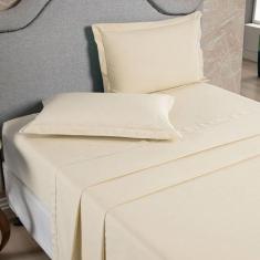 Jogo de Lençol Casal Padrão 04 Peças Aba Americana Percal 400 Fios - M