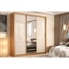 Guarda Roupa 3 Portas de Correr e 2 Gavetas c/ Espelho Residence Amênd