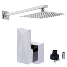 Chuveiro Piscina 20x20 Alavanca Diamante Base Docol Cromado - Montelar