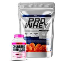 Whey Protein Refil 1Kg + Colágeno com Vitamina C 120 Cápsulas - Pro He