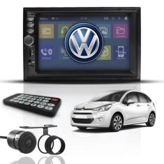 Kit Central Multimídia Mp5 2 Din Bt Espelha Câm Citroen C3 - First Opt