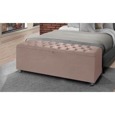 Baú Recamier Divã Sara Capitonê 190cm Para Cama King - AV - AV MOVEIS,