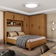 Guarda-Roupa Casal Modulado 5 Portas com Cama Hercules 4 Portas 4 Gave