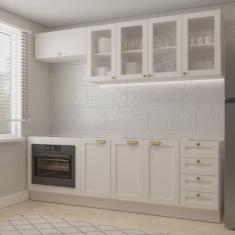 Cozinha Modulada 6 Peças sem Tampo com Balcão para Forno de Embutir Cabecasa Madeiramadeira