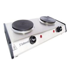 Fogão Elétrico Portátil Nacional 2 Bocas Safanelli, Inox, 220V